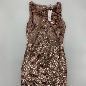 BB Dakota Rose Gold Sequin Dress
